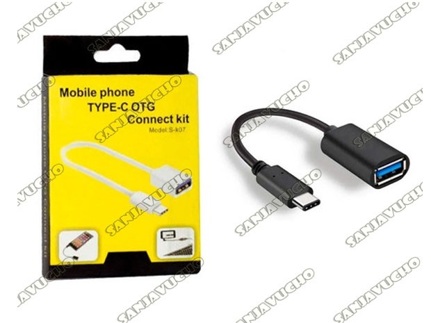 &u+ LECTOR CABLE OTG A USB TIPO C S-K07